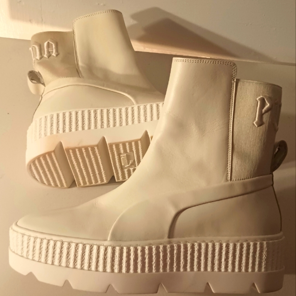 Women's White High-Top Sneakers